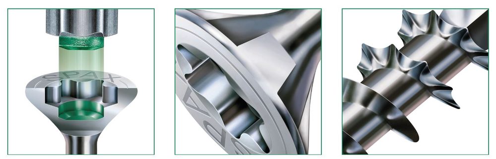 SPAX vrut 5x80mm zápustná hlava TXS,W,4C MH