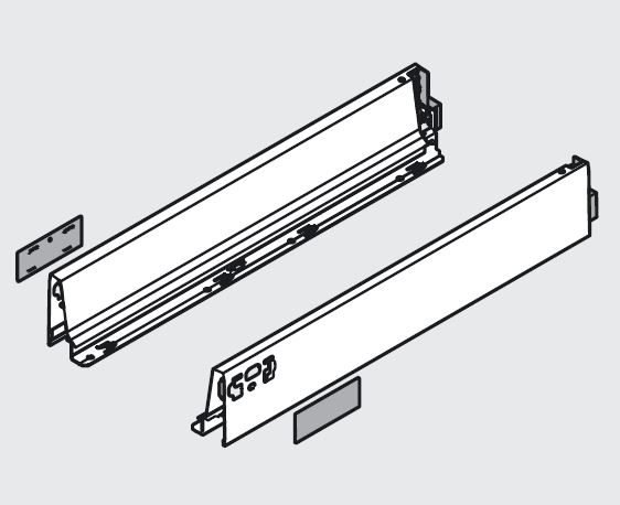 BLUM 378M2702SA Antaro, bočnice M 270mm, šedá, sada