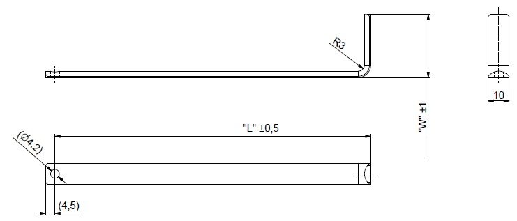 LEHMANN Tyč zámku 292 pro kartotéky vnitřní šířky 762 mm