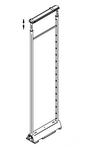 VIBO CE1205+GCFTMVG, potravinová skříň, rám včetně pojezdu, 1060-1500mm