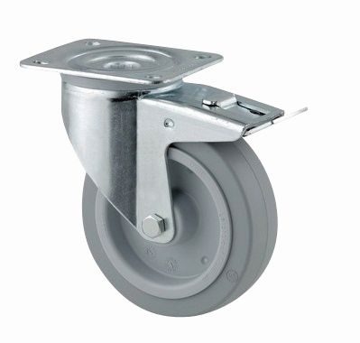 TENTE kolečko otočné 3477 brzda měkčený běhoun průměr 100mm