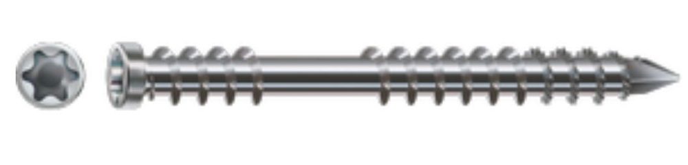 SPAX vrut 5x50mm terasový cylindrická hlava TXS nerez A2 C stříbrný
