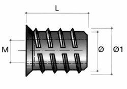 BU01 Matice závrtná s límcem M6x13mm surová