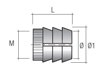 BU11 Hmoždinka plastová M4/10mm