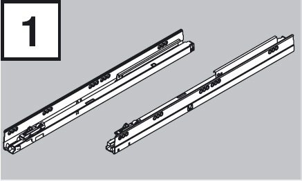 BLUM 576.4501B výsuv Tandembox 450mm 65kg P+L