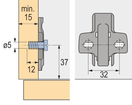 HETTICH 9071596 Podložka 8099 D=1,5 na hmoždi