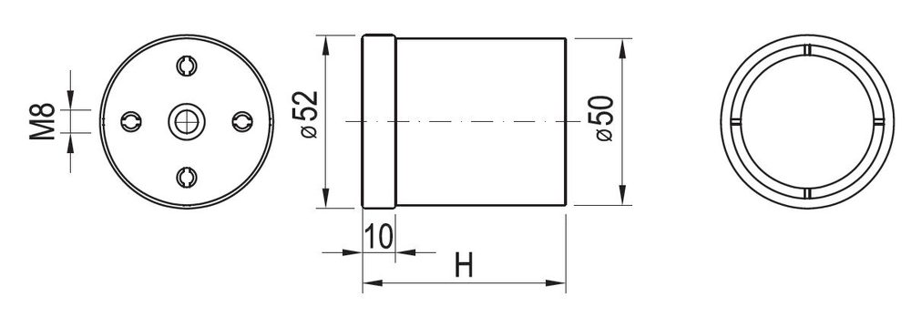 Nábytková noha 709R výška 120mm šedá RAL9006