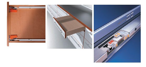 BLUM 550H3500B Tandem, částečný výsuv 350mm/30kg, Blumotion