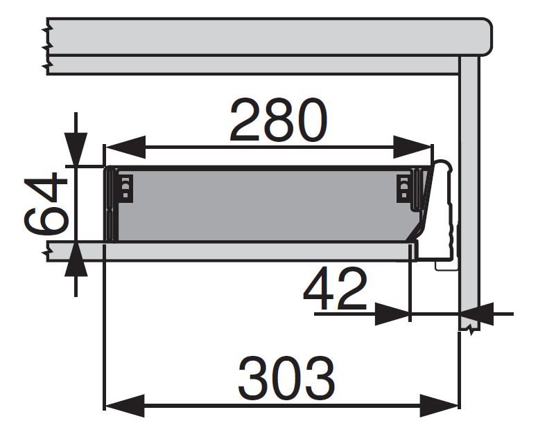 BLUM ZSI.450BI3N Orga Line "ukládání" 400/450