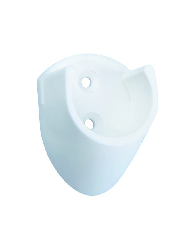 StrongWire držák šatní tyče D=25mm, plast, bílá