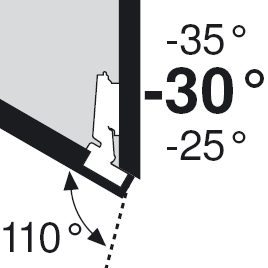 BLUM 79A5451.T závěs úhlový, typ III, vrut, -30°/110°