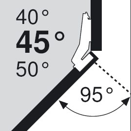 BLUM 79A9658.T závěs úhlový, typ I, vrut, 45°/95°