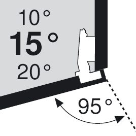 BLUM 79A9454.T závěs úhlový, typ III, vrut, 15°/95°