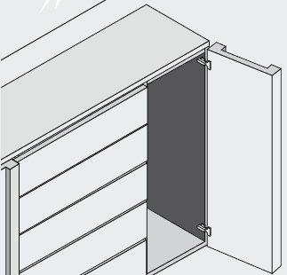 BLUM 71T9550 závěs, naložený, silné dveře, 95°