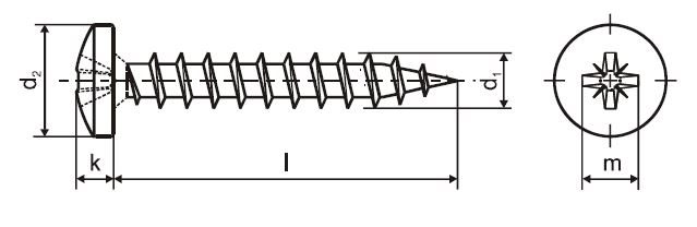 StrongFix Vrut PZ 4x20mm půlkulatá hlava zinek bílý