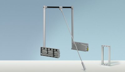HETTICH 9079878 sklopná šatní tyč DUO Lift 10, 750-1170mm, alu finiš