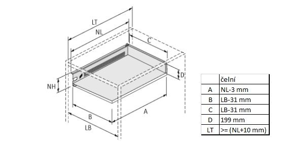 HETTICH 9127925 Multitech, zásuvka 214/550mm, bílá