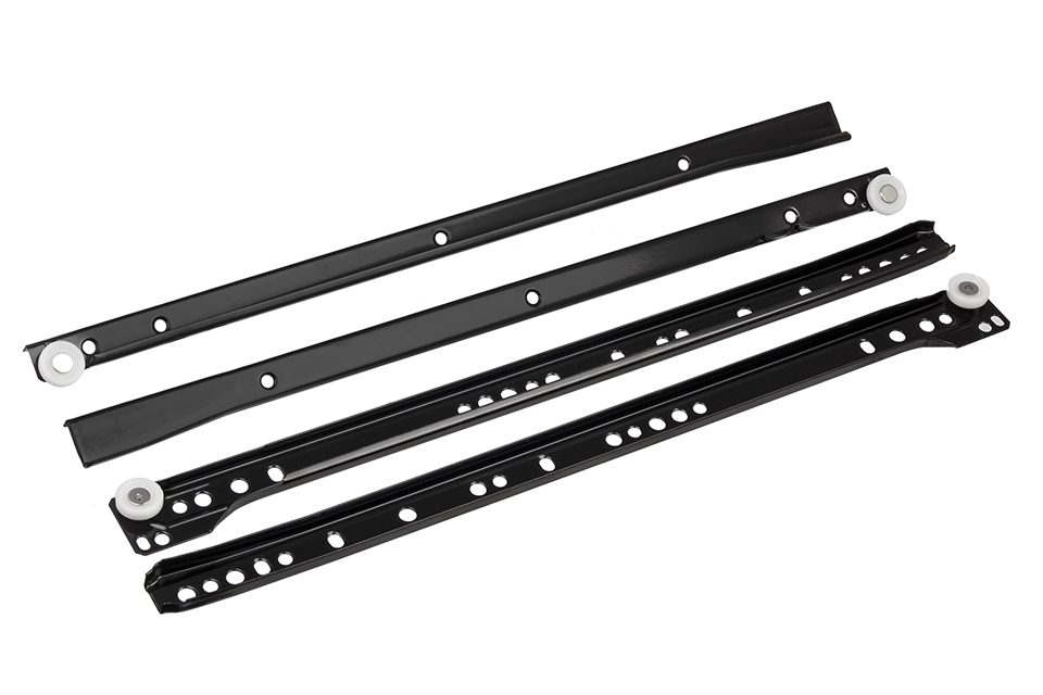 FGV kolečkový výsuv, 550mm/25kg, černá