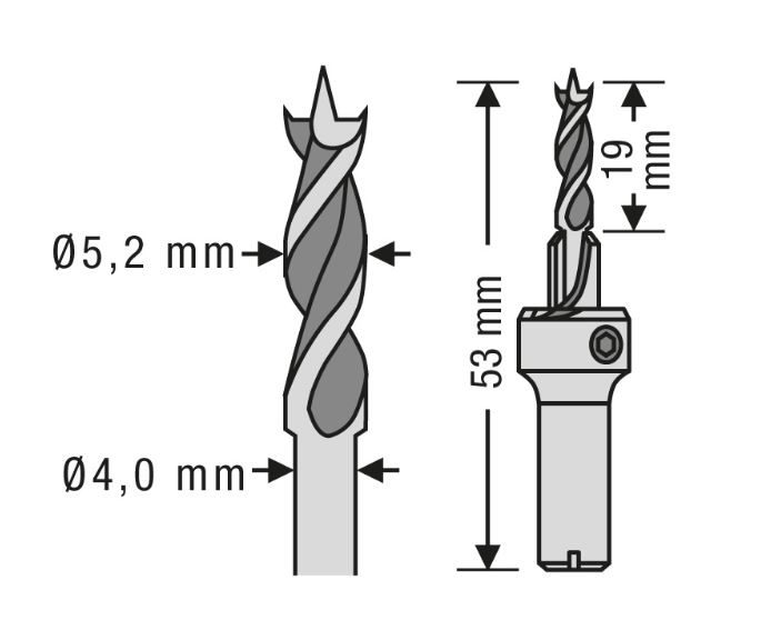 SPAX vrták pro terasové vruty 5,2mm