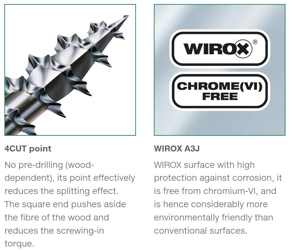 SPAX vrut 6x50/32mm zápustná hlava TXS,W,4C MH částečný závit