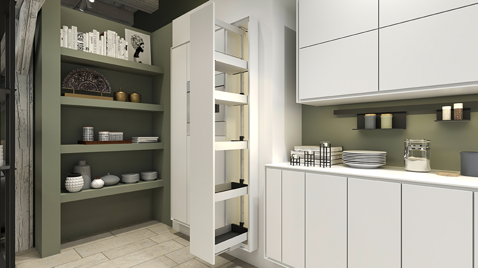 KES 054384 Dispensa, rám pro potravinovou skříň, 1800-2200mm, bílá