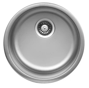 StrongSinks S1 Dřez Ondava, leštěná nerez kulatý pr. 444mm, horní montáž