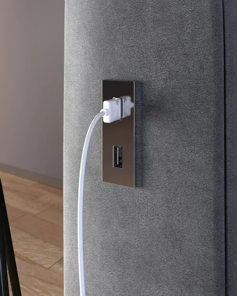VersaPick, 2x USB A, ovál, cínová, zamak