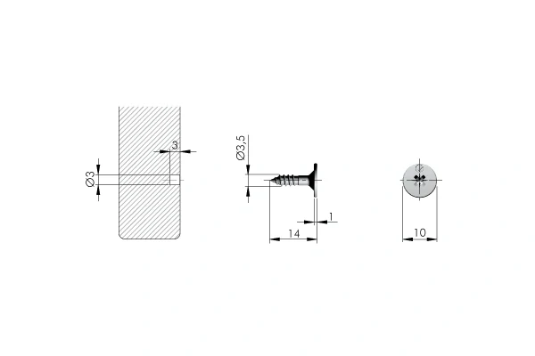 IF K-Push / K-Lock magnetický protikus k zavrtání