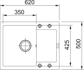 FRANKE Dřez MRG 611-62 620x500mm onyx