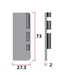 TULIP Gola uzavřená koncovka C profilu plast stříbrná P+L