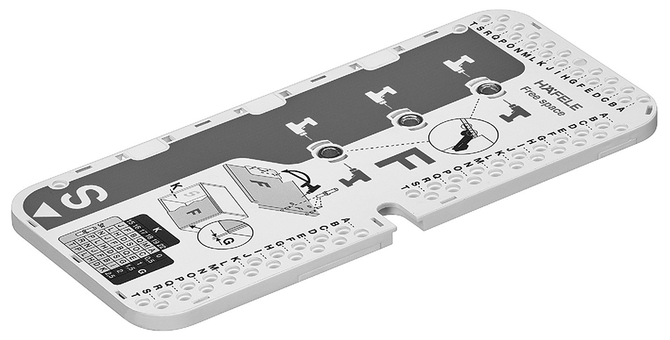 KES FREEspace mini vrtací/montážní šablona