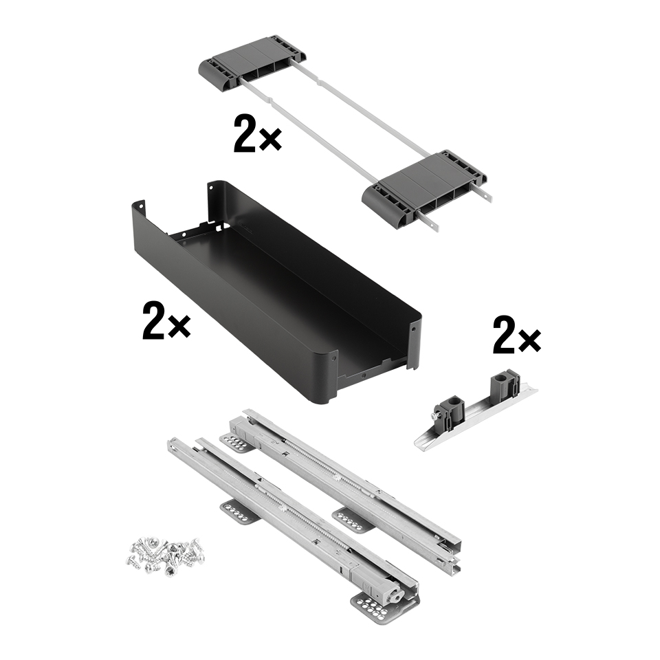KES 002141 K-Line, boční koš, 200mm, antracit