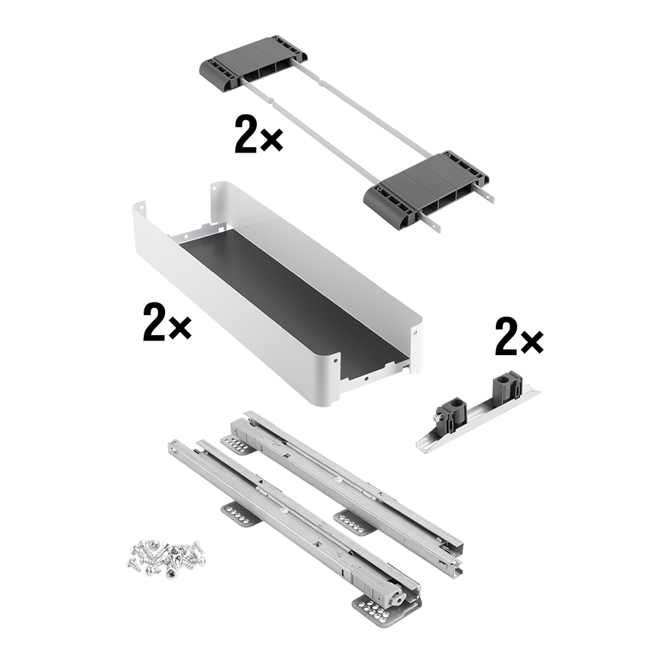 KES 002141 K-Line, boční koš, 200mm, bílá