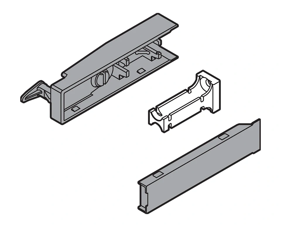 BLUM Z80.000S Cabloxx zamykací pouzdro Orion šedá (LBX/MVX)