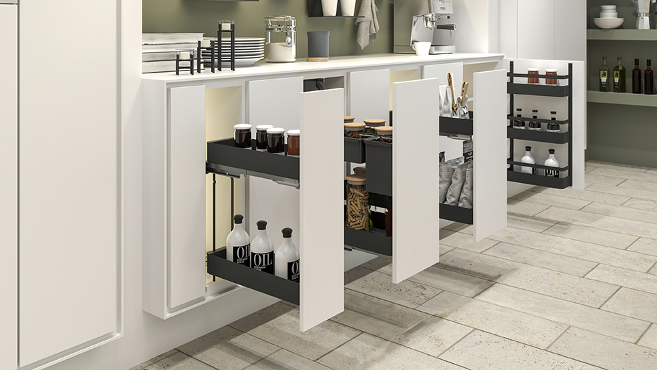 KES 002141 K-Line, boční koš, 200mm, antracit